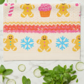 Gingerbread Christmas Tea Towel キッチンタオル (折り畳み)