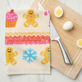 Gingerbread Christmas Tea Towel キッチンタオル (四つ折り)