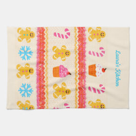 Gingerbread Christmas Tea Towel キッチンタオル