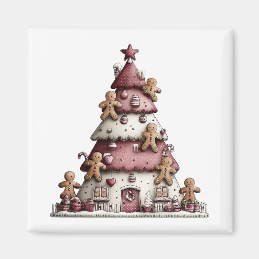 Gingerbread Christmas Tree | Christmas Magnet マグネット (正面)