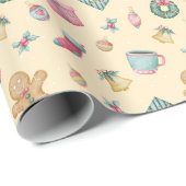 Gingerbread Christmas Wrapping Paper ラッピングペーパー (ロールコーナー)