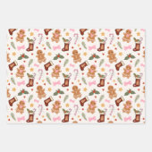 Gingerbread Christmas Wrapping Paper Sheets ラッピングペーパーシート (正面)