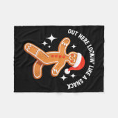 Gingerbread Christmas Xmas Couple Hot Girlfriend - フリースブランケット (正面(横))