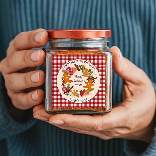 Gingerbread Citrus Cookie Spice Handmade Christmas スクエアシール