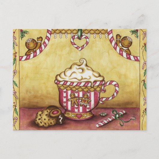 Gingerbread Coffee Holiday Postcards ポストカード (正面)