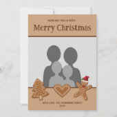 Gingerbread Cookieの形状と自分の写真 シーズンカード (正面)