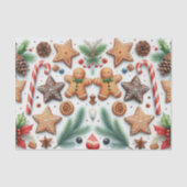 Gingerbread Cookie Candy Cane & Pine  薄葉紙 (正面)