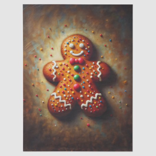 Gingerbread Cookie Christmas Art 薄葉紙 (正面)