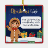 Gingerbread Cookie Christmas Ornament セラミックオーナメント (正面)