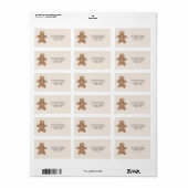 Gingerbread Cookie Christmas Return Address ラベル (フルシート)