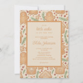 Gingerbread Cookie Christmas Winter Baby Shower 招待状 (正面)