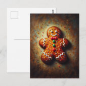 Gingerbread Cookie Festive Painting ポストカード (正面/裏面)