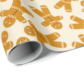 Gingerbread Cookie on cream ラッピングペーパー (ロールコーナー)