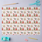 Gingerbread Cookie Pattern Christmas Tissue Paper 薄葉紙 (クラフト)