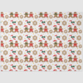 Gingerbread Cookie Pattern Christmas Tissue Paper 薄葉紙 (正面)
