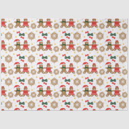 Gingerbread Cookie Pattern Christmas Tissue Paper 薄葉紙