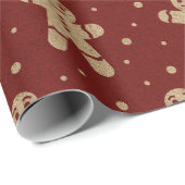 Gingerbread Cookie Personalized Christmas Photo ラッピングペーパー (ロールコーナー)