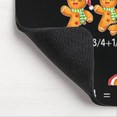 Gingerbread Cookie Santa Hat Fraction Math Teacher マウスパッド (コーナー)