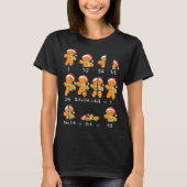 Gingerbread Cookie Santa Hat Fraction Math Teacher Tシャツ (正面)