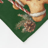 Gingerbread Cookies Adorable Boys & Girls フリースブランケット (角)
