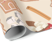 Gingerbread Cookies & Hot Chocolate Wrapping Paper ラッピングペーパー (ロールコーナー)