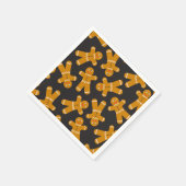 Gingerbread Cookies on black スタンダードカクテルナプキン (角)