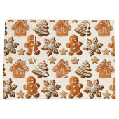 Gingerbread Cookies Pattern ラージペーパーバッグ (正面)