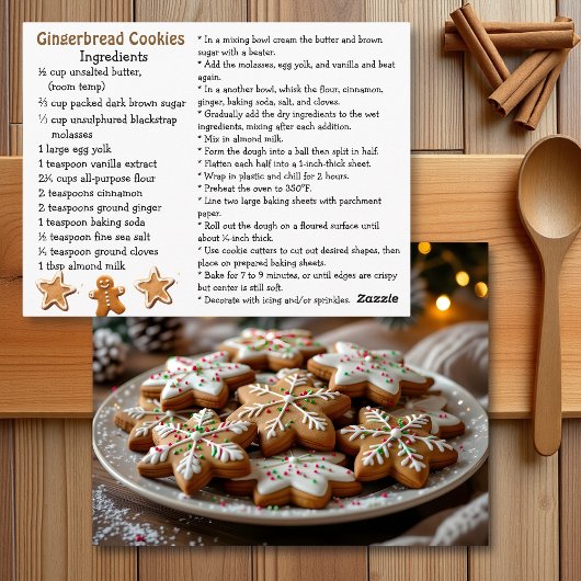 Gingerbread Cookies Recipe Card ポストカード