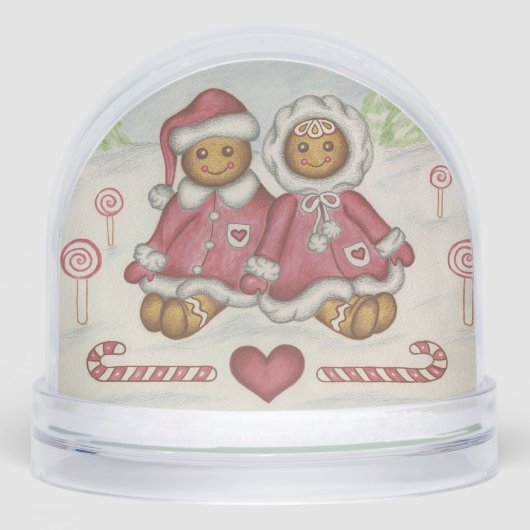 Gingerbread Cookies Snow Globe  (正面)