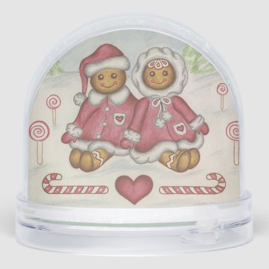 Gingerbread Cookies Snow Globe  (裏面)