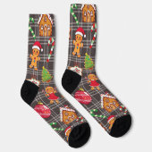 Gingerbread Cookies Socks Christmas Print Socks ソックス (右)