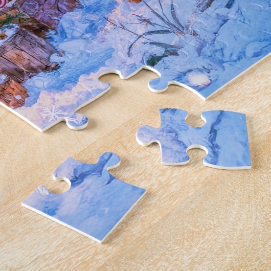 Gingerbread Cottage in the Snow ジグソーパズル (側面)