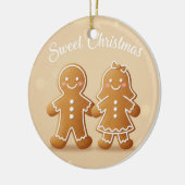 Gingerbread Couple Sweet Christmas Baking Lover セラミックオーナメント (左)