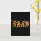 Gingerbread Cowboy Christmas Cookie Baker Western  カード (黄色い花)