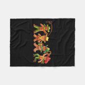 Gingerbread Cowboy Christmas Cookie Baker Western  フリースブランケット (正面(横))