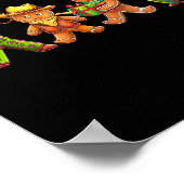 Gingerbread Cowboy Christmas Cookie Baker Western  ポスター (角)