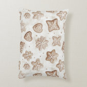 Gingerbread Cream Hearts Christmas アクセントクッション (裏面(縦))