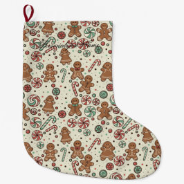 Gingerbread Delight ラージクリスマスストッキング