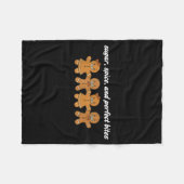 Gingerbread Dental Christmas Ortho Squad Orthodont フリースブランケット (正面(横))