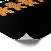 Gingerbread Dental Christmas Ortho Squad Orthodont ポスター (角)