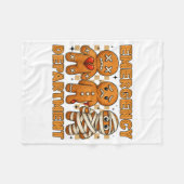 Gingerbread Emergency Department Christmas Nurse D フリースブランケット (正面(横))