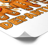 Gingerbread Emergency Department Christmas Nurse D ポスター (角)