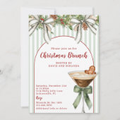 Gingerbread Espresso Martini Sage Christmas Brunch 招待状 (正面)