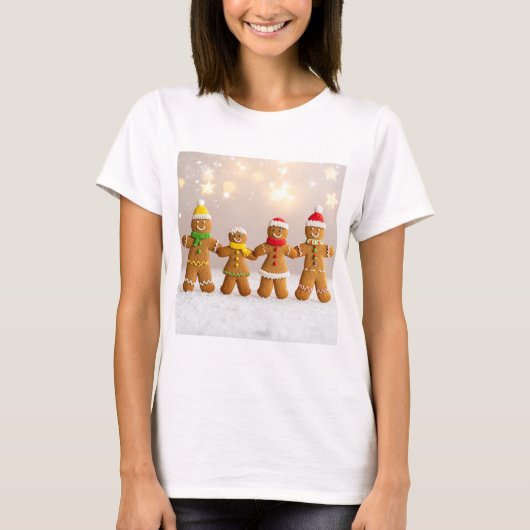 Gingerbread Family Christmas Tシャツ (正面)