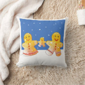 Gingerbread Family Throw Pillow クッション (ブランケット)