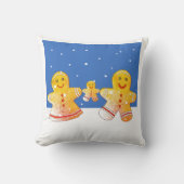 Gingerbread Family Throw Pillow クッション (正面)