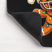 Gingerbread Football Oh Snap Christmas Lights Desi マウスパッド (コーナー)