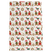Gingerbread Friends Christmas Wrapping Paper ミディアムペーパーバッグ (裏面)