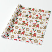 Gingerbread Friends Christmas Wrapping Paper ラッピングペーパー (アンロールド)