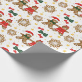 Gingerbread Friends Christmas Wrapping Paper ラッピングペーパー (角)